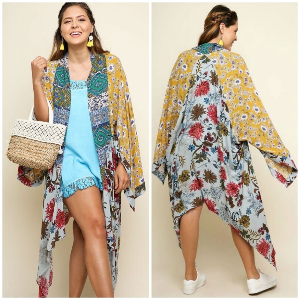 Boho Floral Kimono Sz XL/1XL PLUS